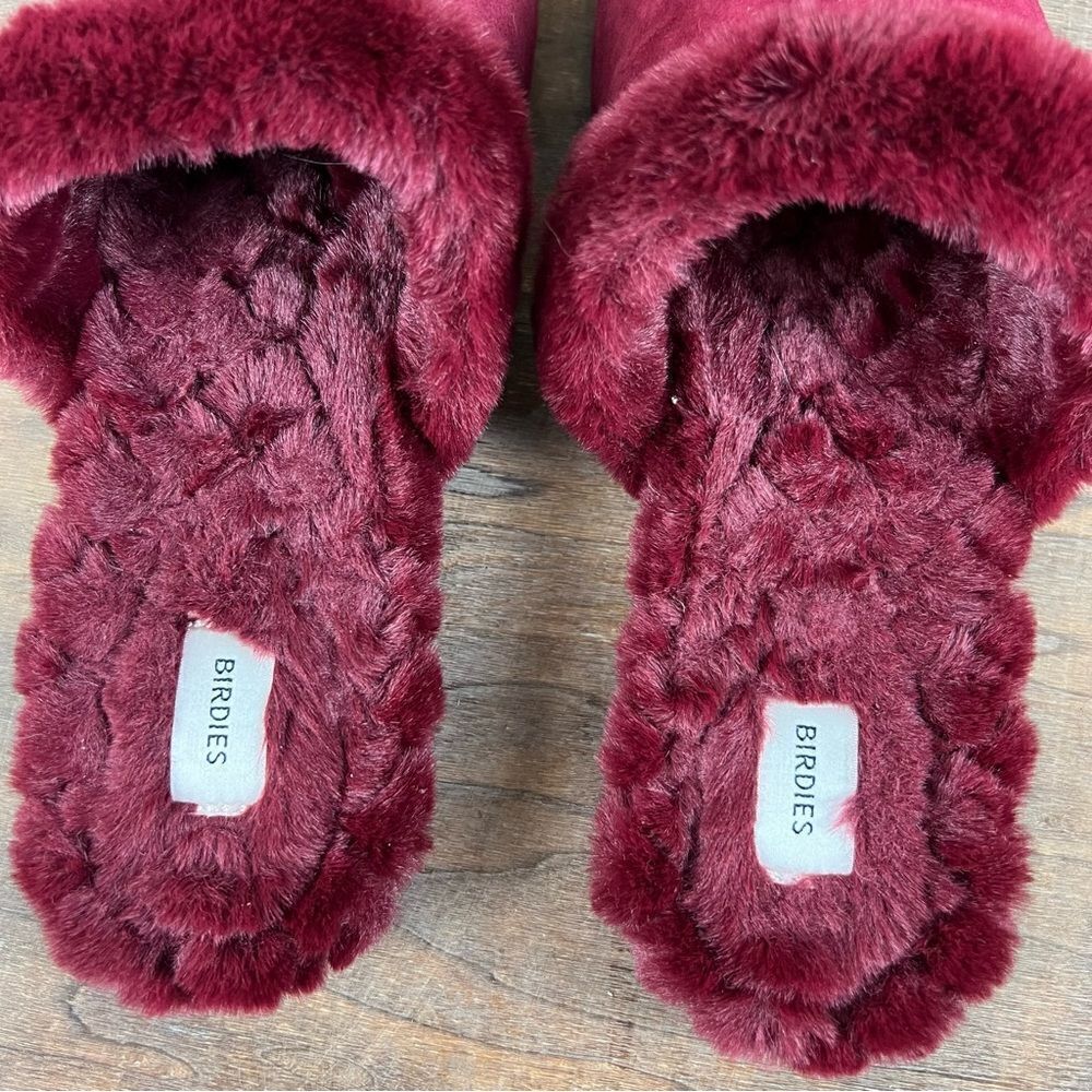 Birdies Merlot Fur Lined Songbird Mules 7.5 - Picture 6 of 11